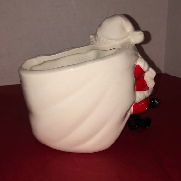 Vintage Christmas 1950 ceramic jolly Santa planter made in Japan handpainted - Picture 5 of 7